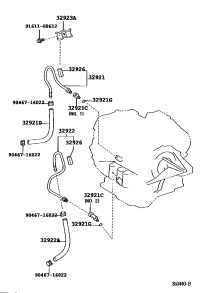 3292133100-TUBE, OIL COOLER INLET, NO.1