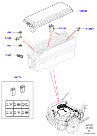 LR014265-COVER,MAIN FUSE BLOCK