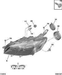 9801854680-Headlamp assy