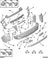 YL010696XT-BAR, REAR BUMPER