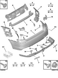 YL00558880-BAR, REAR BUMPER