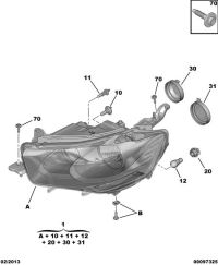 9801865680-Headlamp assy