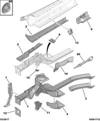9675776480-Reinforcement, engine suspension mounting
