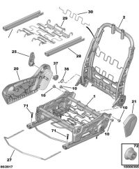 16107208DS-Cover assy-fr seat m