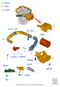 CV616C784AF-HOSE ASSY-EGR COOLER,OUT