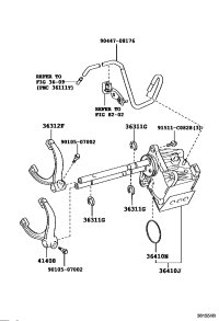 3630235011-FORK, TRANSFER GEAR SHIFT, NO.2