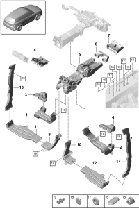 PAB81980300-PORSCHE CAYENNEAIR DUCT CENTRE
