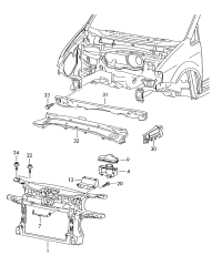 2K0805588B-Cowl support w/coolant cooler support: