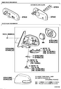 878100W062-Mirror assy, inside
