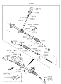 565123X100-PINION ASSY-STEERING GEAR BOX