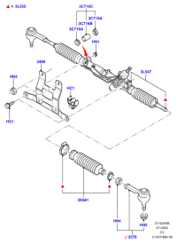 3N213200AE-Gear-rack & pinion steering