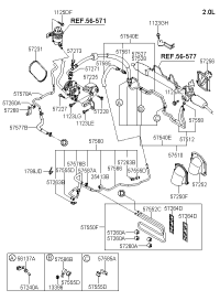575602E000-Tube & hose assy-return