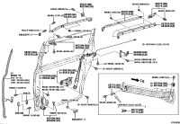 6837308020-MOULDING, SLIDE RAIL END, RH