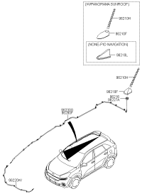 96201D8000-POLE-ROOF ANTENNA