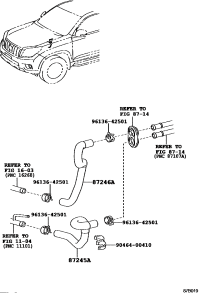 8724560D90-HOSE, HEATER WATER, INLET
