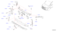 62512ED530-SUPPORT-RADIATOR CORE UPPER,RH