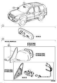 879106A210-MIRROR ASSY, OUTER REAR VIEW, RH