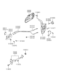 826102D0004X-HANDLE ASSY-DR I/S LH