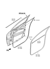 82110F8000-W/STRIP-DR BODY SIDE LH