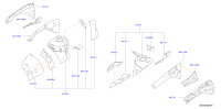F41215DAHA-Housing assy-front strut, lh