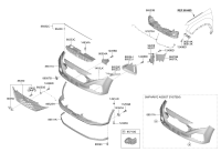 86513S6000-BRACKET-FR BUMPER GUARD MTG LH