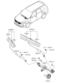 98360B1000-Blade assy-wiper, ps
