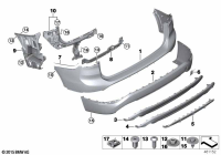 51120051090-Finisher of the rear bumper lower