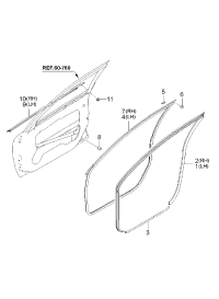 821102F000RU-W/STRIP-FR DR BODY SIDE LH