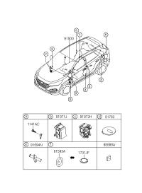 91500F8010L-WIRING ASSY-FLOOR