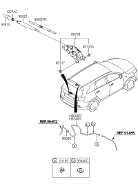 98700C5000-MOTOR & LINKAGE ASSY-REAR WPR