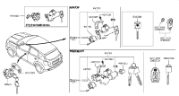 D8700JE50A-LOCK SET-STEERING