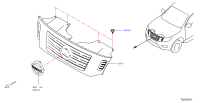 623105JG0B-GRILLE ASSY-FRONT