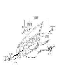 826651M200-BASE ASSY-FR DR O/S HANDLE RH