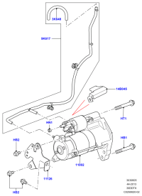 LR034027-STARTER12V 9TFORD RANGER 9T
