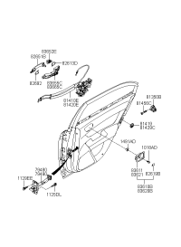 836103K020GU-HDL ASSY-RR DR I/S,LH