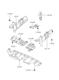 2911038060-COVER ASSY-ENGINE UNDER RH