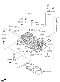 221002G250-HEAD ASSY-CYL RH