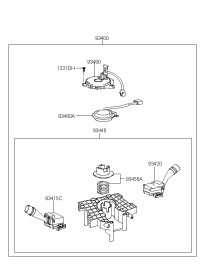 934102E005-SWITCH ASSY-LIGHTING & T/SIG