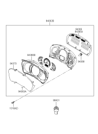 940030L200-CLUSTER ASSY-INSTRUMENT(KPH)