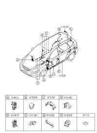 915391D890-WIRING ASSY-FLOOR