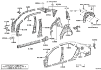 610640P020-TROUGH SUB-ASSY, LUGGAGE DOOR OPENING, FRONT LH