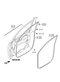 821102P000-W/STRIP-FR DR BODY SIDE LH