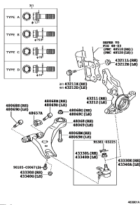 432110E020-KNUCKLE, STEERING, RH