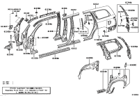 611040C010-Gusset sub-assy, front body pillar, lower lh