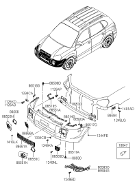 865530L500-Cap-fr bumper fog lamp lh