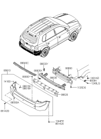 866152E010-BRACE REAR BUMP