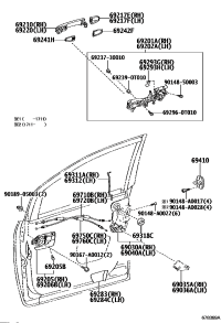 6903002380-LOCK ASSY, FRONT DOOR W/MOTOR, RH