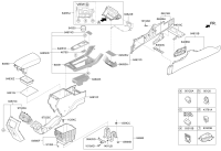 84620C3000TRY-Console assy-rr floor