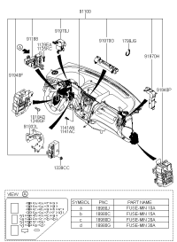 919702E040-PROTECTOR-COWL CROSS BAR,RH