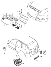 7L6853651K2ZZ-Radiator grille